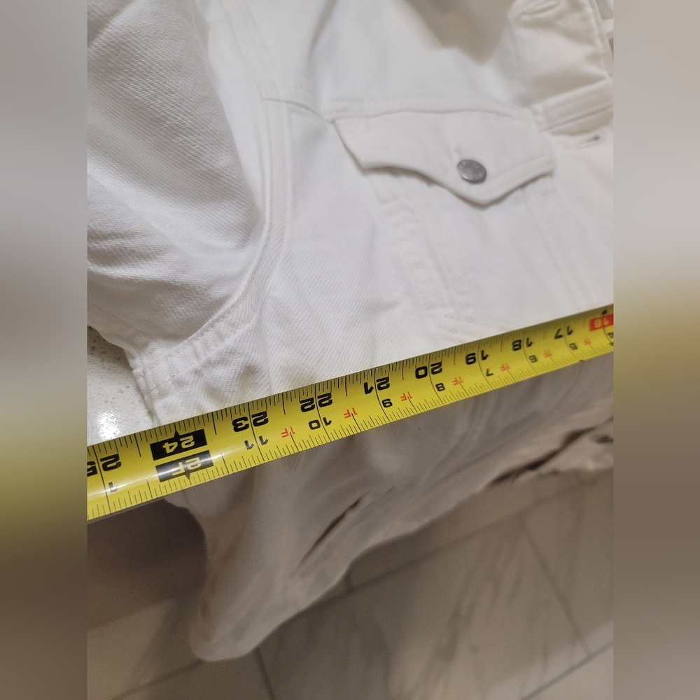 J.Crew White Denim Jacket Size Large New NWT - Picture 7 of 7